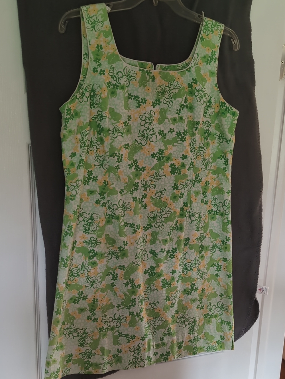 Lilly Pulitzer Green and Yellow Floral Sleeveless Shift Dress - Vintage??